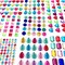 Elwish 365pcs Round Jewels Stickers Gem Stickers Rhinestone for Crafts Sticker Gems Self Adhesive Bling Jewels, multicolored
